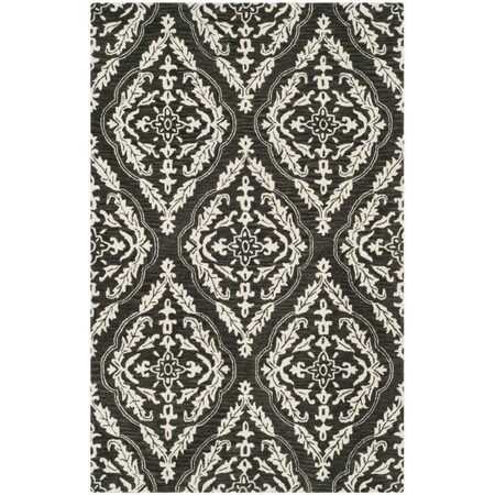 Safavieh Blossom Hand Tufted Square RugCharcoal & Ivory 6 x 6 ft. BLM602H-6SQ